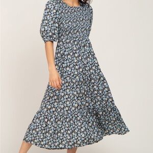 Floral Print Midi Dress